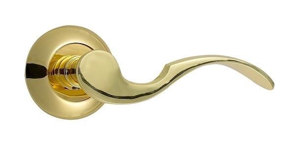 Ручка дверная на розетке Siba OSIMO полированная Латунь (Z09 0 01 01)