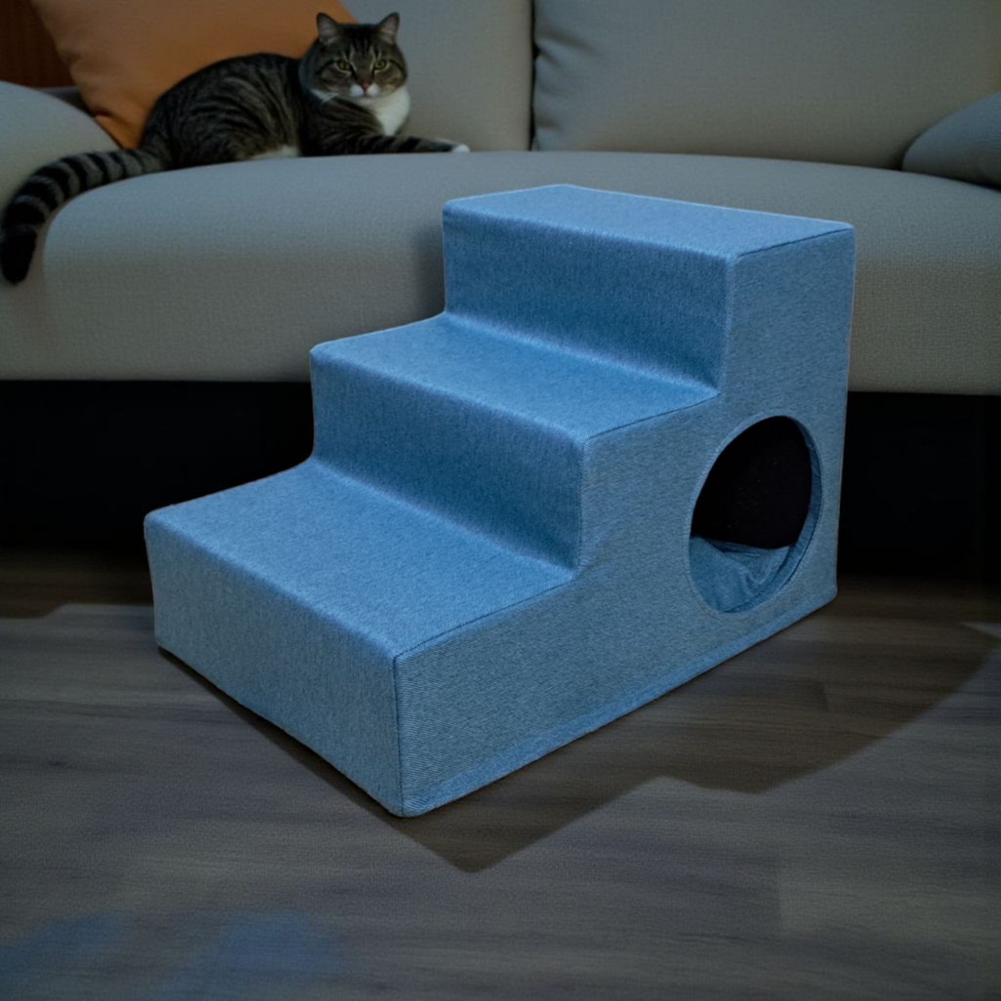 Сходинка для собак 36х35х50 см Бірюзовий (31194135)