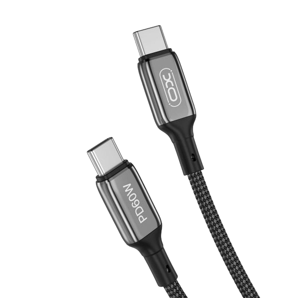 Кабель XO NB-Q180B Type-C to Type-C 60W 1 м Черный