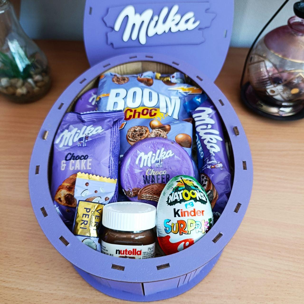 Подарочный бокс милка со сладостями для ребенка/девушки на день рождения/новый год/8 марта (ar271) - фото 3