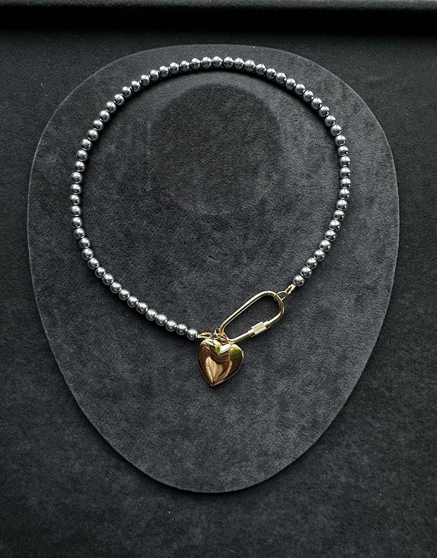 Намисто Terahertz heart pendant жіноче ARKULYA сіре One size