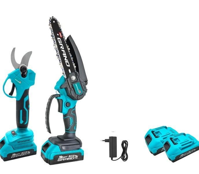 Набор аккумуляторного инструмента Grand №2 G мини-пилы Grand АПЦ-20/6"-2 BL/секатор СА-20BL/удлинитель 3 м (27801886) - фото 2 Набор аккумуляторного инструмента Grand №2 G мини-пилы Grand АПЦ-20/6"-2 BL/секатор СА-20BL/удлинитель 3 м (27801886) - фото 2