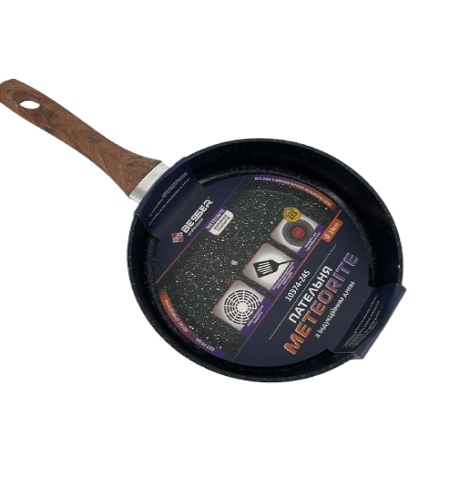 Сковорода Besser 10374-24S Meteorite 24х5,5 см Черный (26074887)