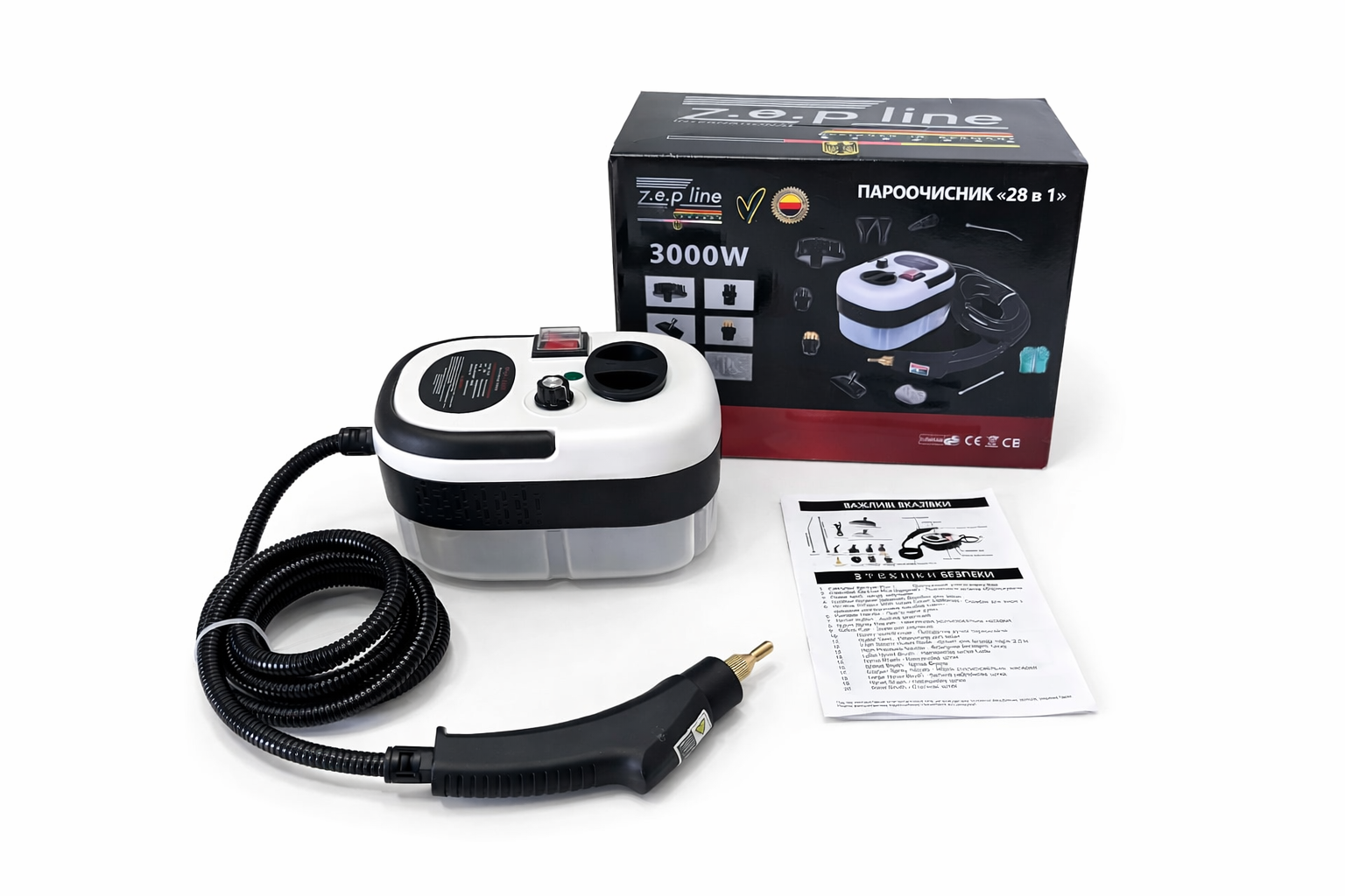 Пароочиститель ZepLine ZP-819 28в1 универсальный 3000 Вт (32531466)