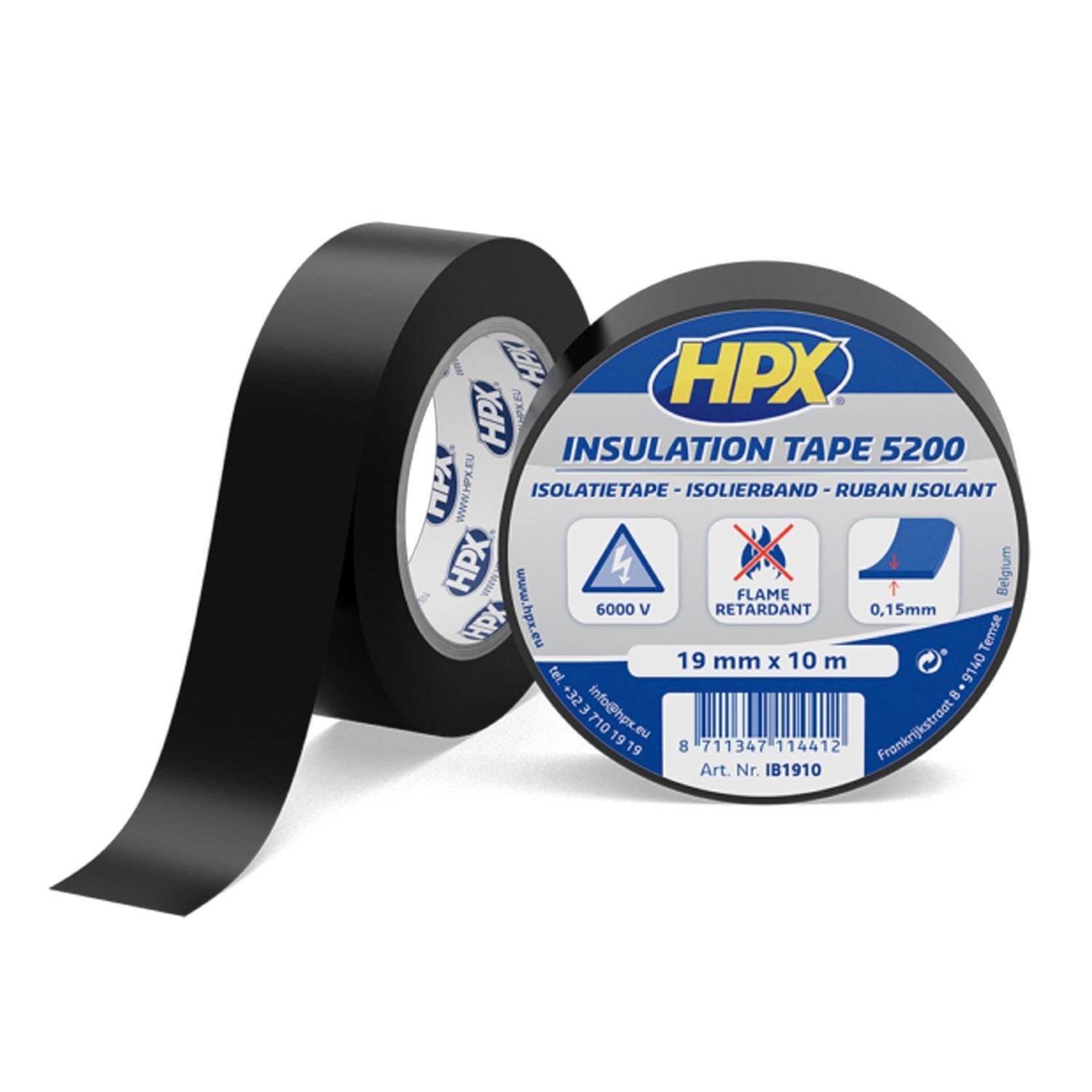 Стрічка ізоляційна HPX IB1910 19x0,2 мм 10 м ПВХ/гума 2 шт. Чорний (INRUC0080020191040) - фото 2 Стрічка ізоляційна HPX IB1910 19x0,2 мм 10 м ПВХ/гума 2 шт. Чорний (INRUC0080020191040) - фото 2