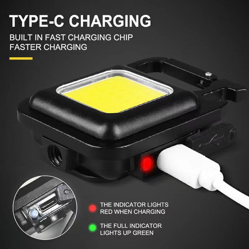 Фонарь-брелок аккумуляторный Rechargeable Keychain LED Mini COB USB - фото 9