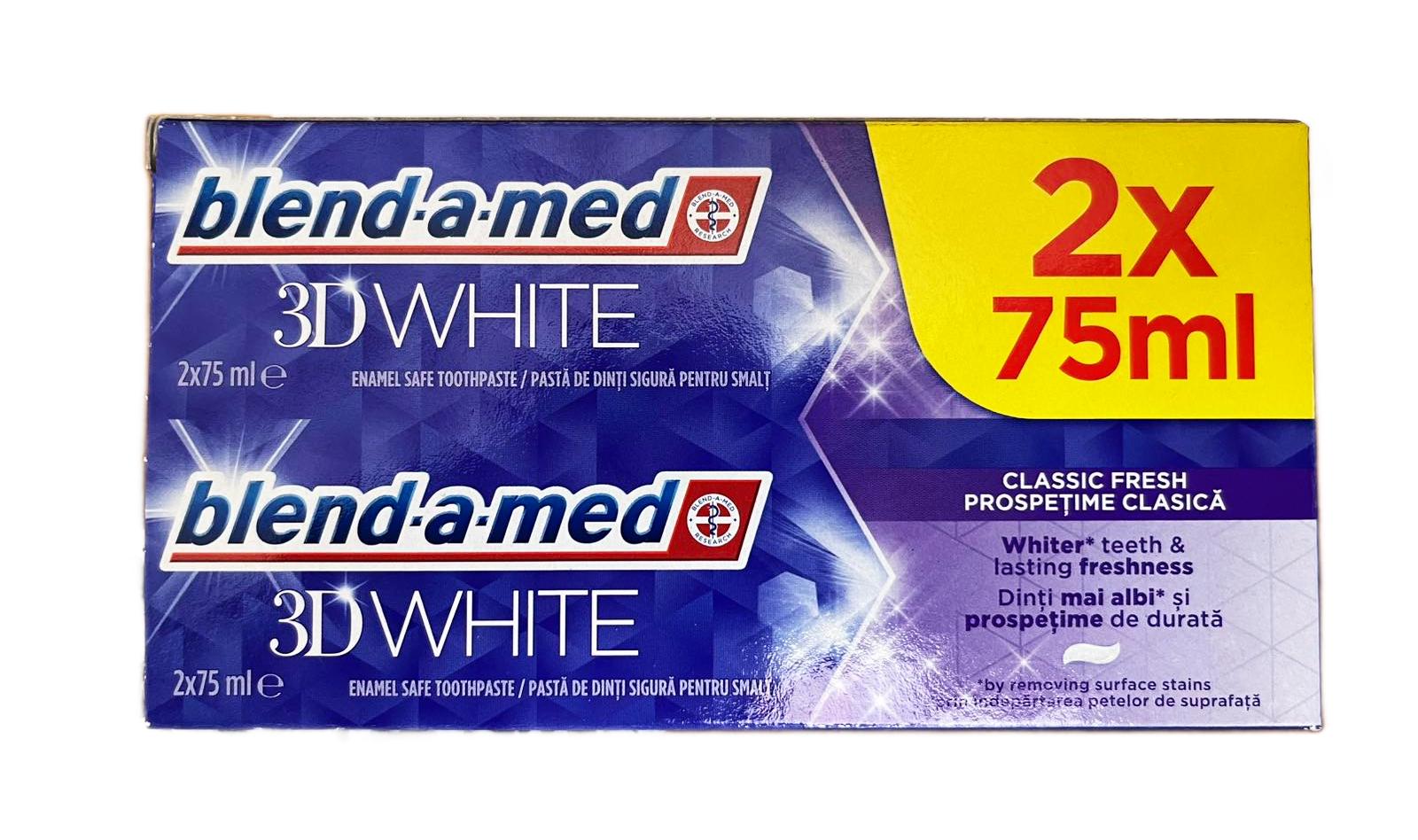 Зубная паста Blend-a-Med 3D White 2 х 75 мл (28265347)