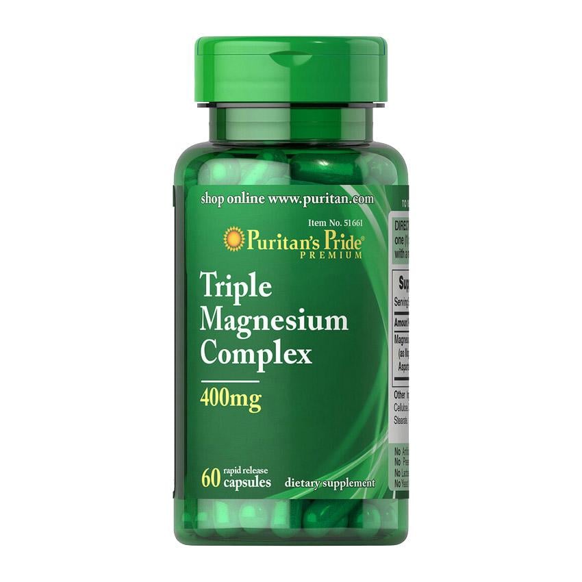 Комплекс магнію оксид аспартат цитрат Puritan's Pride Triple Magnesium Complex 400 mg 60 капс.