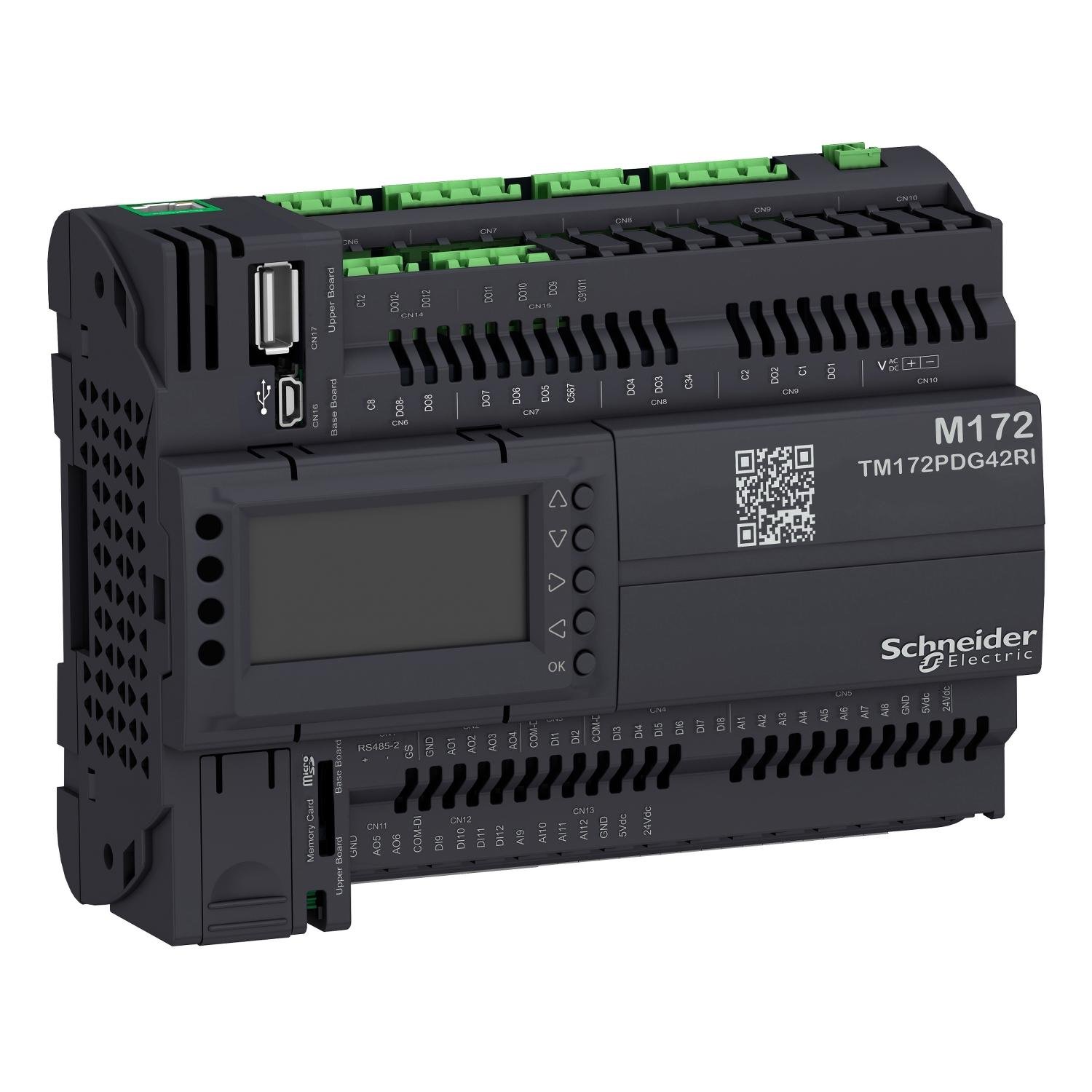 Контроллер логический Schneider Electric Modicon М172Р 42 входа/выходов 24V AC/DC с дисплеем EtherNet изоляцией (TM172PDG42RI) Контроллер логический Schneider Electric Modicon М172Р 42 входа/выходов 24V AC/DC с дисплеем EtherNet изоляцией (TM172PDG42RI)