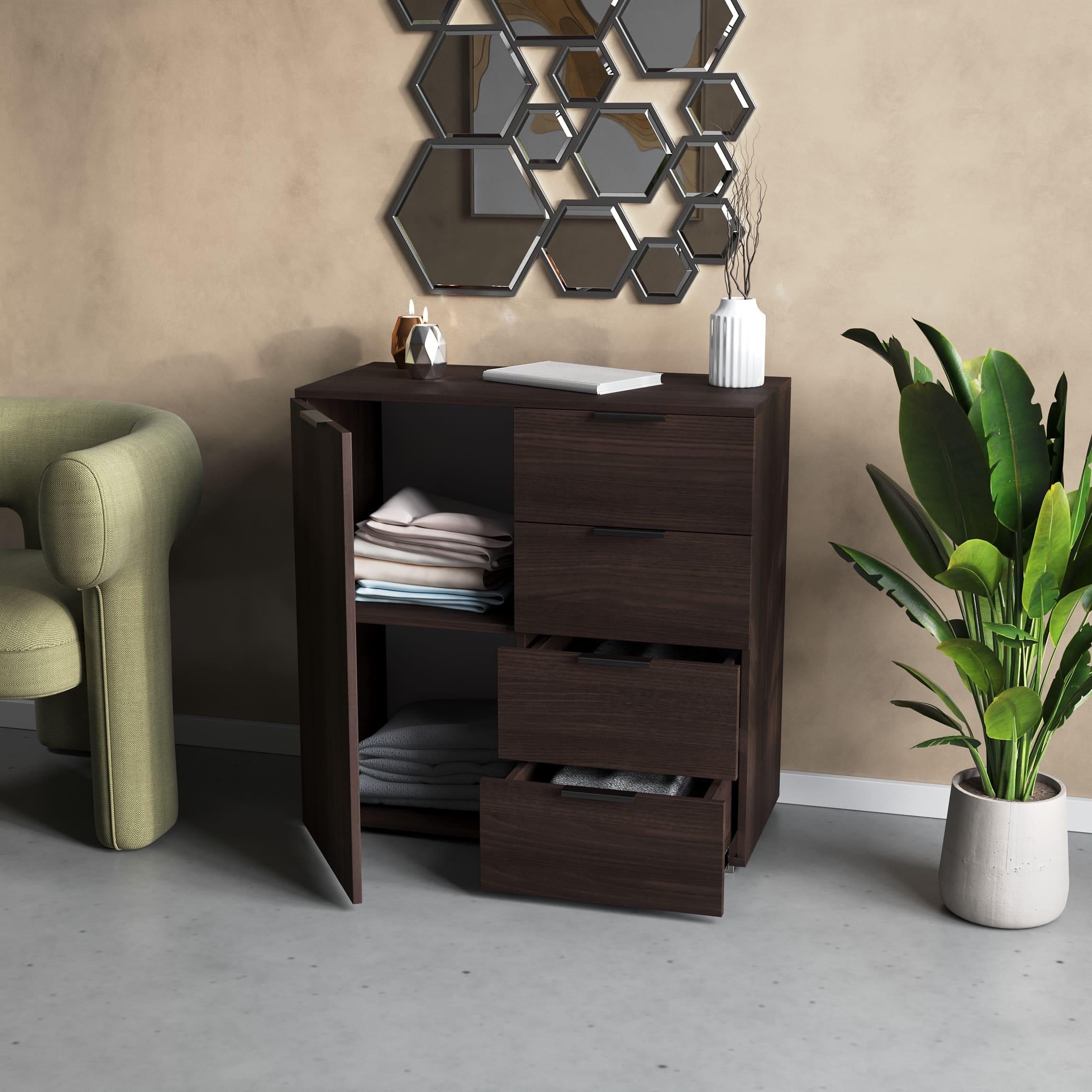 Комод №4 з ящиками та дверцятами Венге (380225) - фото 1