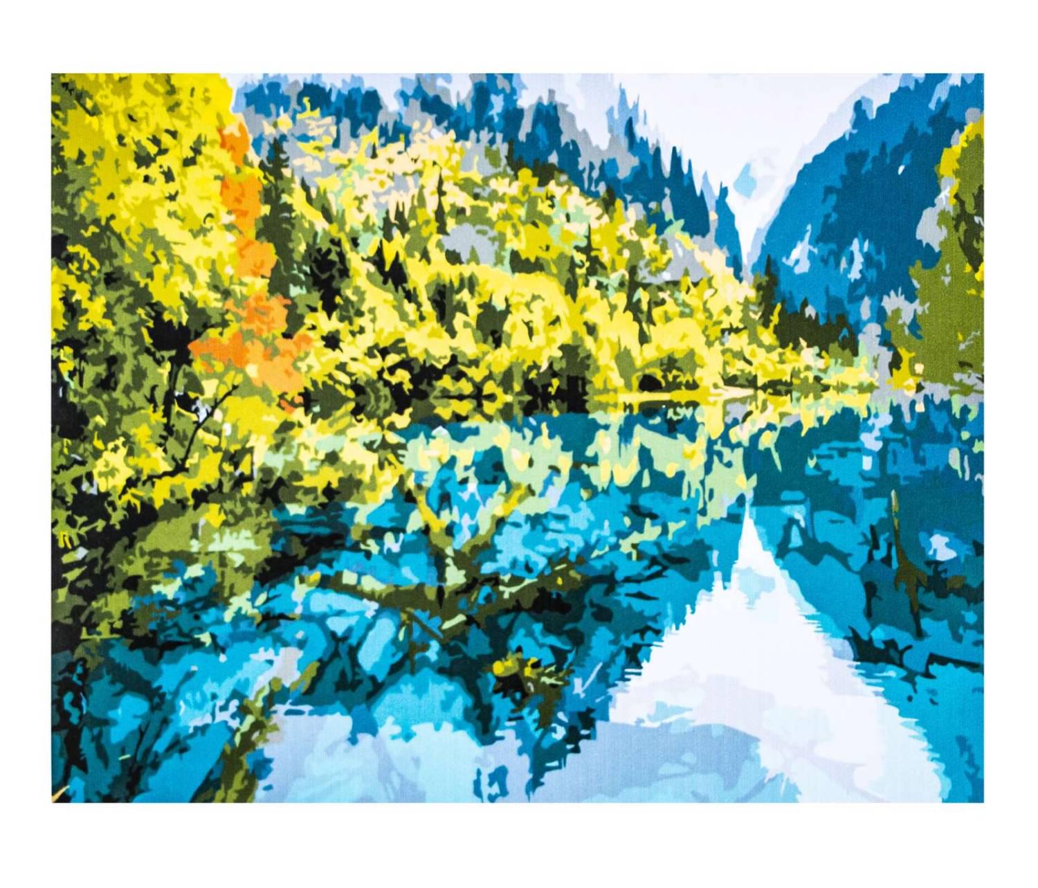 Картина по номерам Лес с красками и кистями 60х75 см Multicolor (Y013)