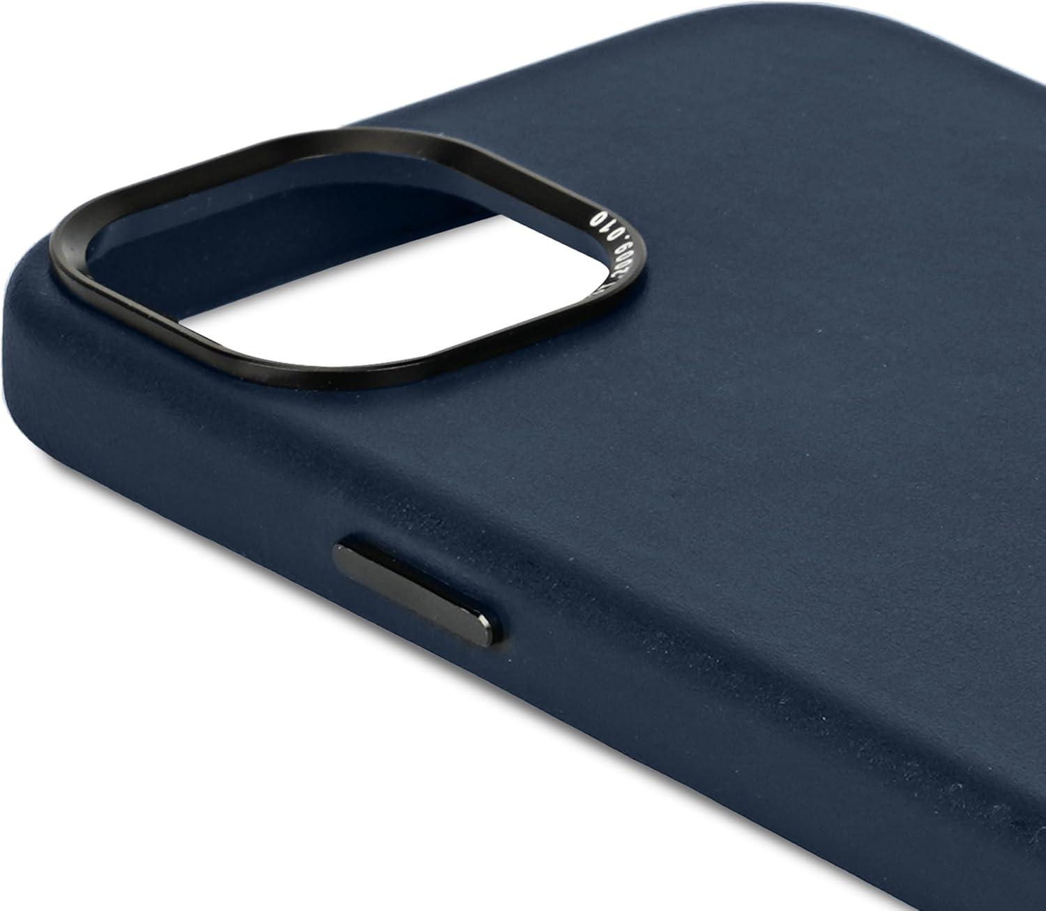 Чохол оригінальний шкіряний Decoded Leather Case MagSafe для Apple Iphone 13 (6.1") Matt Navy Blue - фото 7