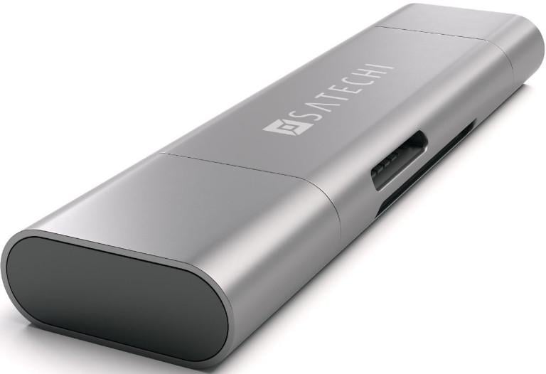Кардрідер Satechi Aluminum Type-C USB 3.0 and Micro/SD Card Reader , Space Gray (ST-TCCRAM)
