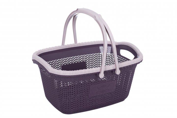 Корзина для белья с ручкой Violet House 1000 Виолетта 28 л Plum