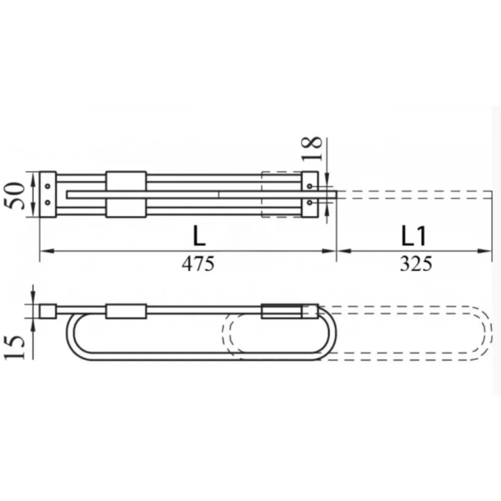 Мікроліфт висувний для гардеробних шаф Sigma посилений 450 мм (PV1140) - фото 2