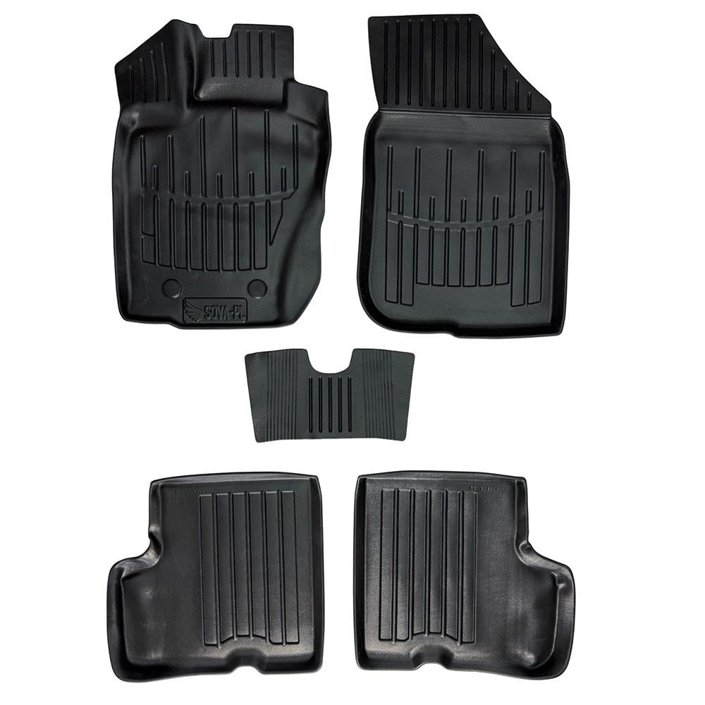 Коврики в салон SOVA-PL для Renault Duster I 4WD 2010-2018 резиновые 5 шт. Черный (28800528)