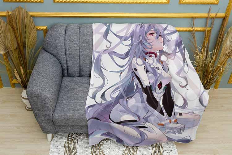 Плед Ayanami Rei with long hair Evangelion плюш двошаровий 135х150 см (113023-2)