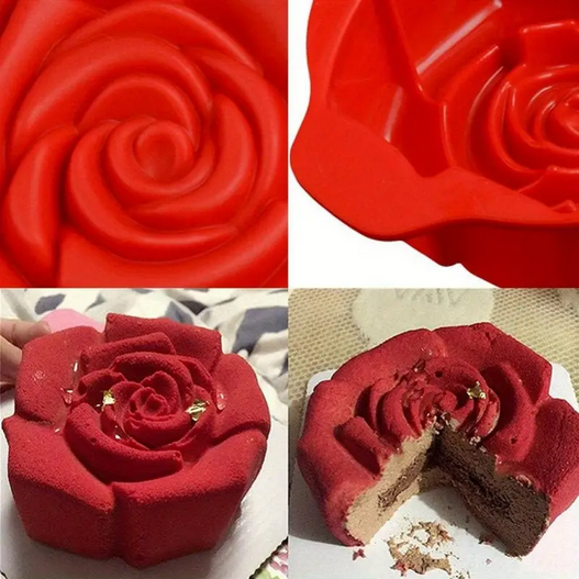 Силиконовая форма для выпечки и желе в форме розы Красный (ULC-121) - фото 5 Силиконовая форма для выпечки и желе в форме розы Красный (ULC-121) - фото 5