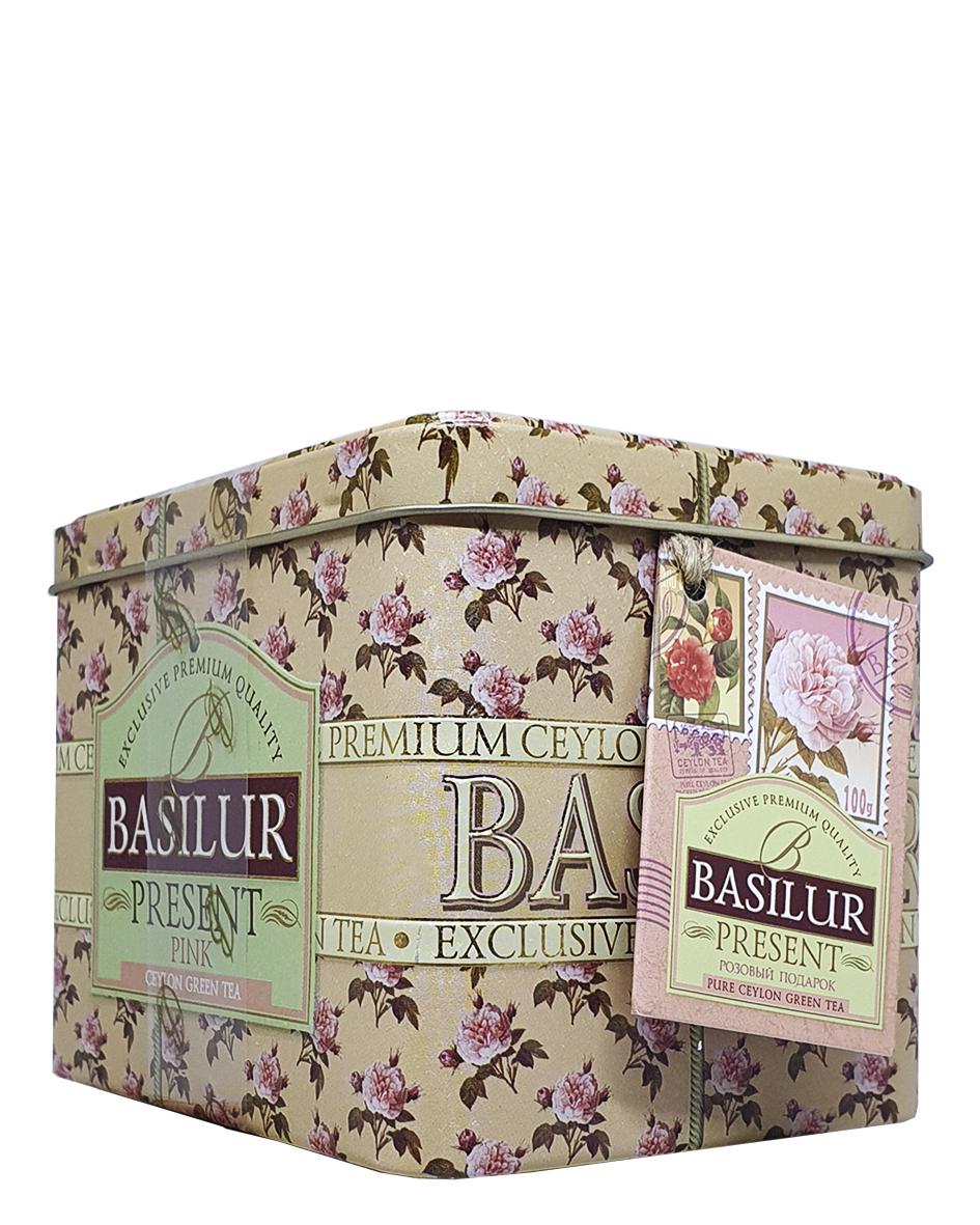 Чай зеленый Basilur Подарок Розовый 100 г (55195)