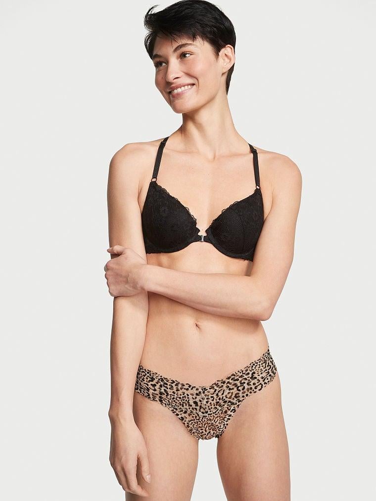 Трусики женские стринги Victoria's Secret Lace Side Lace-Up Thong Panty S Коричневый (2103752860)