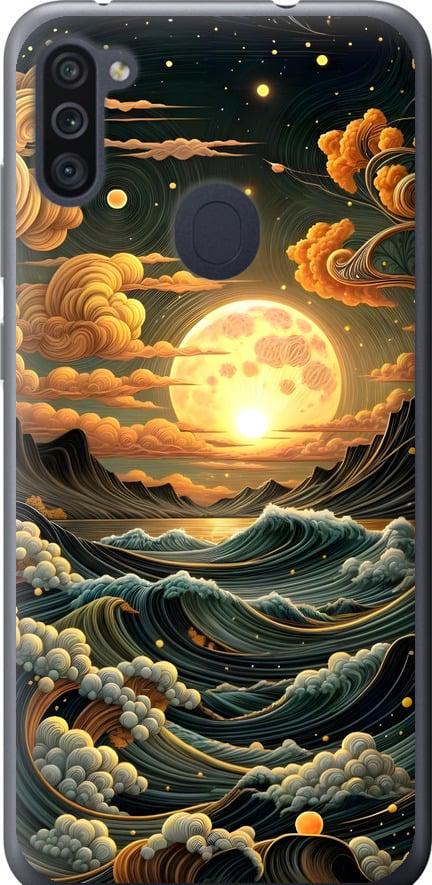 Чехол на Samsung Galaxy A11 A115F Арт волны (6332t-2012-42517)