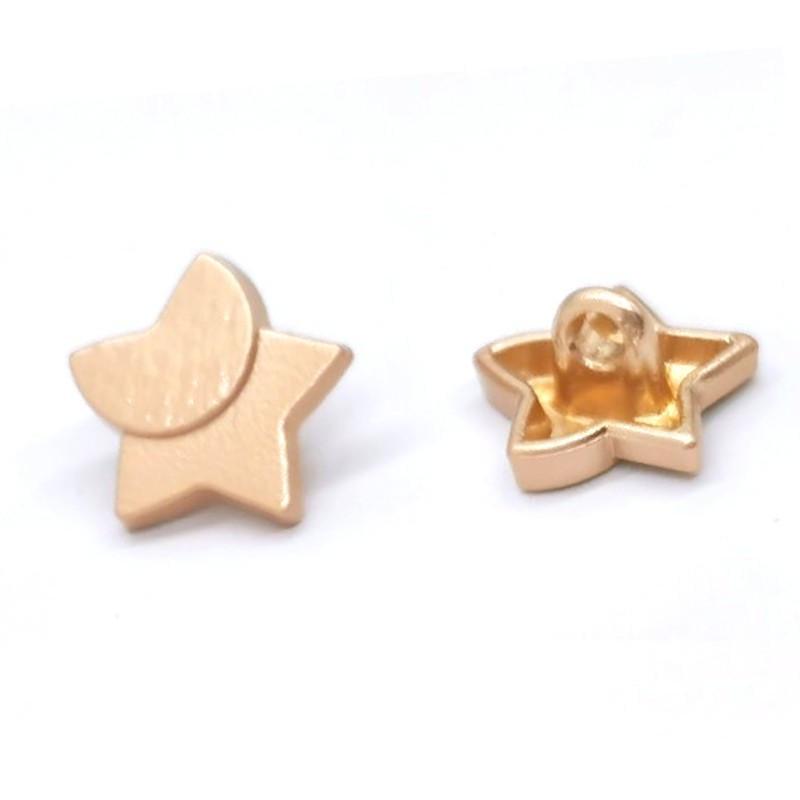 Пуговица Star LuxFabric на ножке металл 12х11,5 мм 1 шт. Бежевый матовый (ПВ1212з53)