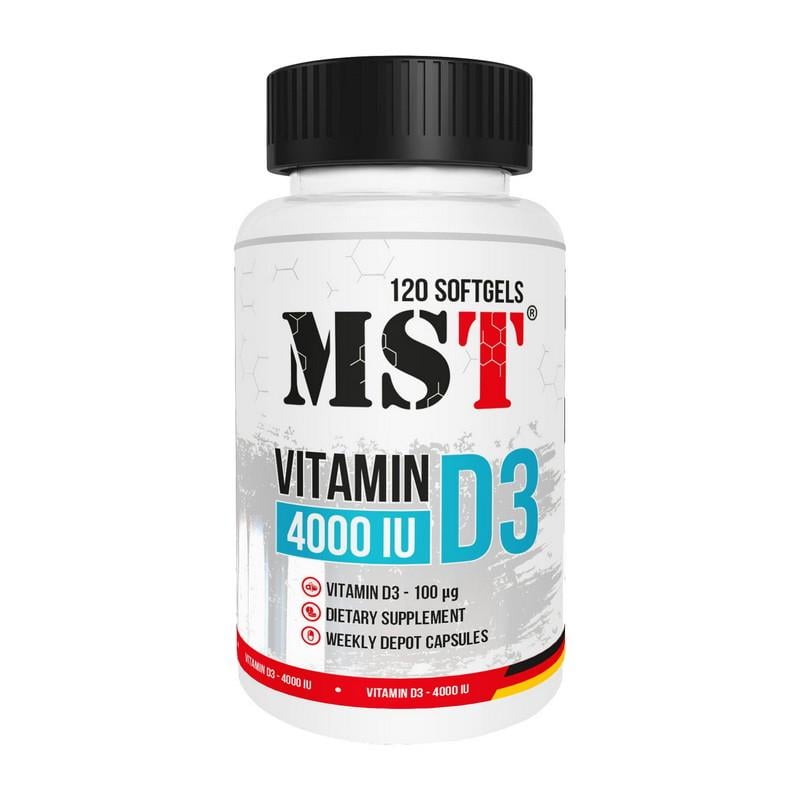 Вітамін MST Vitamin D3 4000 IU 100 мкг 120 капс. (22399-01) Вітамін MST Vitamin D3 4000 IU 100 мкг 120 капс. (22399-01)