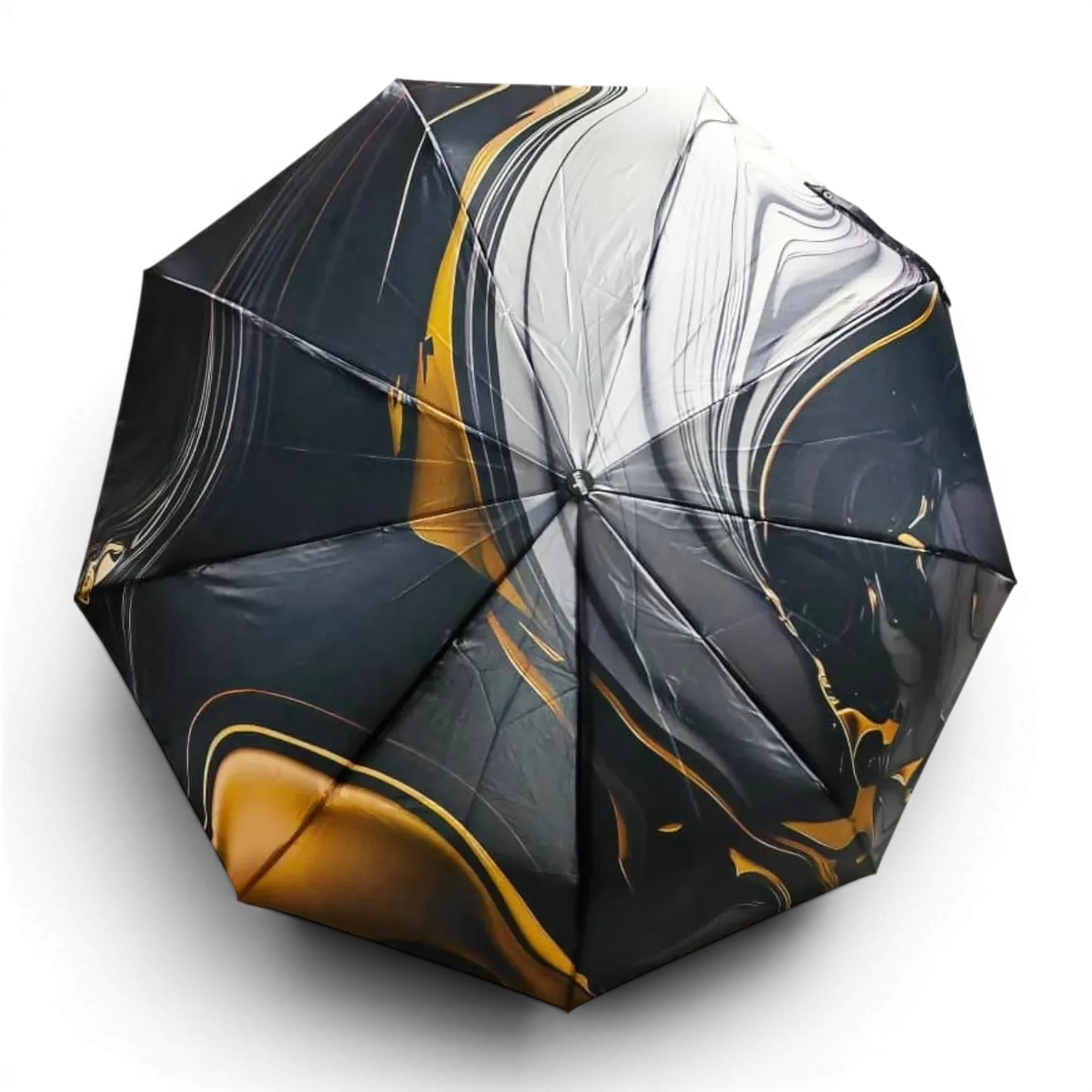 Женский зонт полуавтомат Elephants Marble Satin 34080 Black 9 спиц