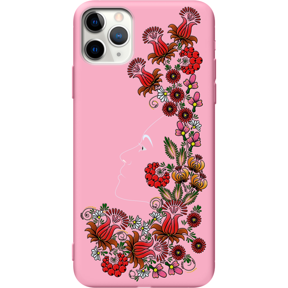Чохол Boxface iPhone 11 Pro 3D Ukrainian Muse Рожевий силікон (38189-bk64-43043)