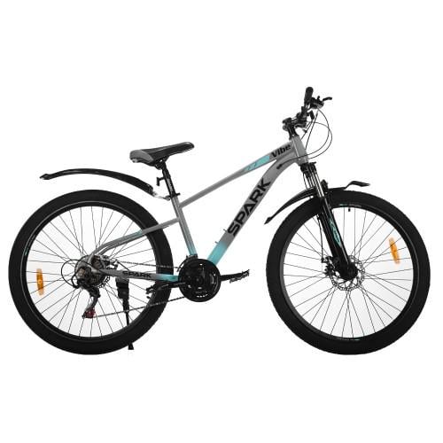 Велосипед SPARK VIBE колеса 27,5" стальная рама 15" Серый с бирюзовым (000239242)