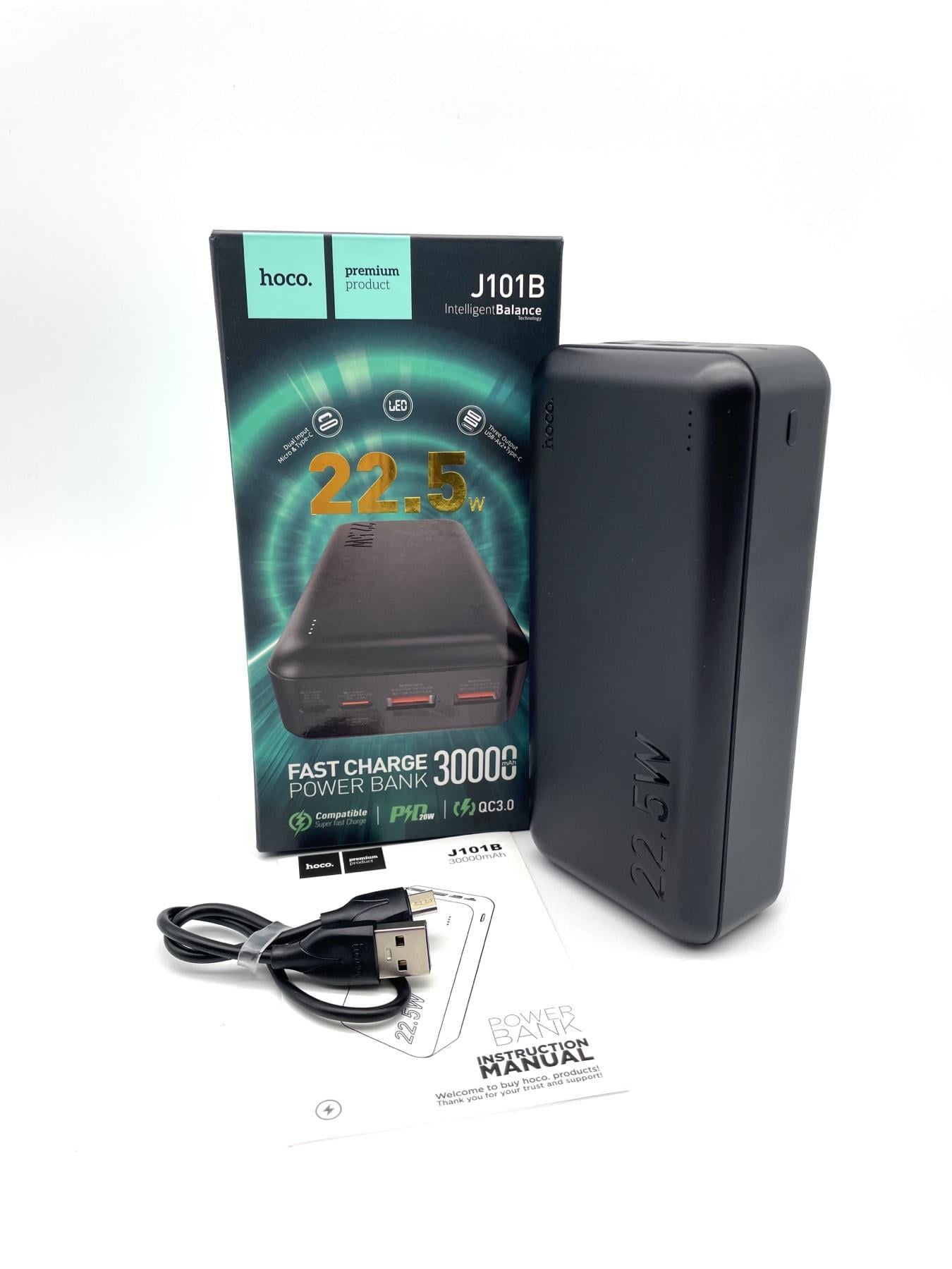 Повербанк HOCO Astute 30000 mAh 22,5W Черный (JB-221-Black)