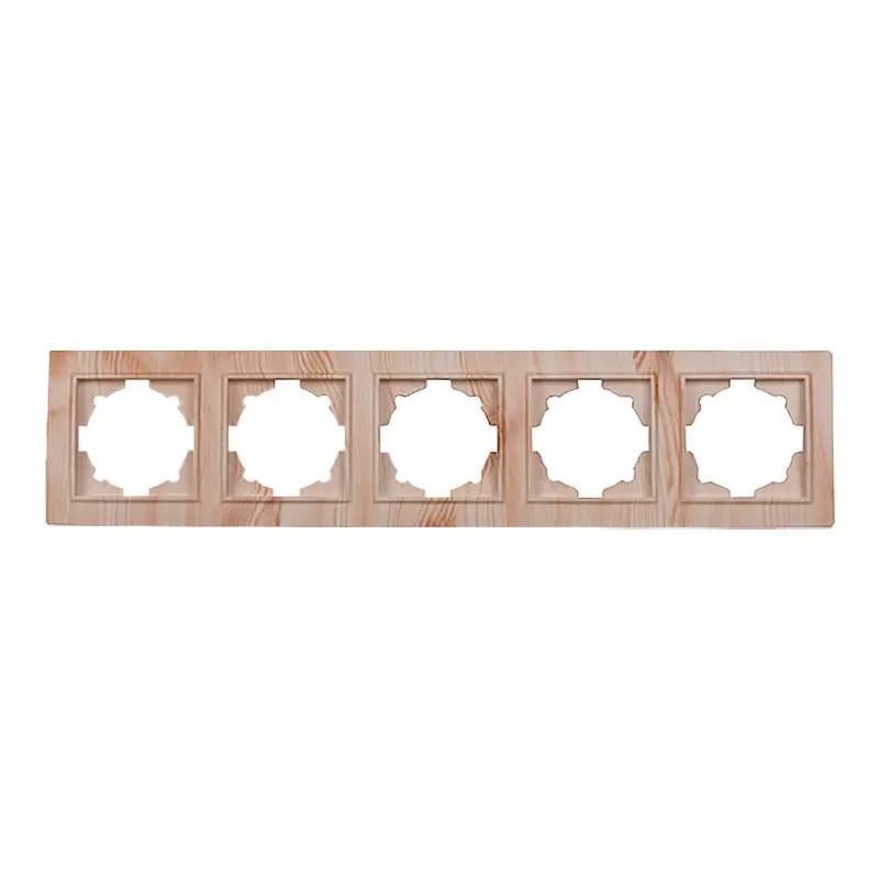 Рамка ElectroHouse 5-местная Enzo Светлое дерево (EH-2204-WW)