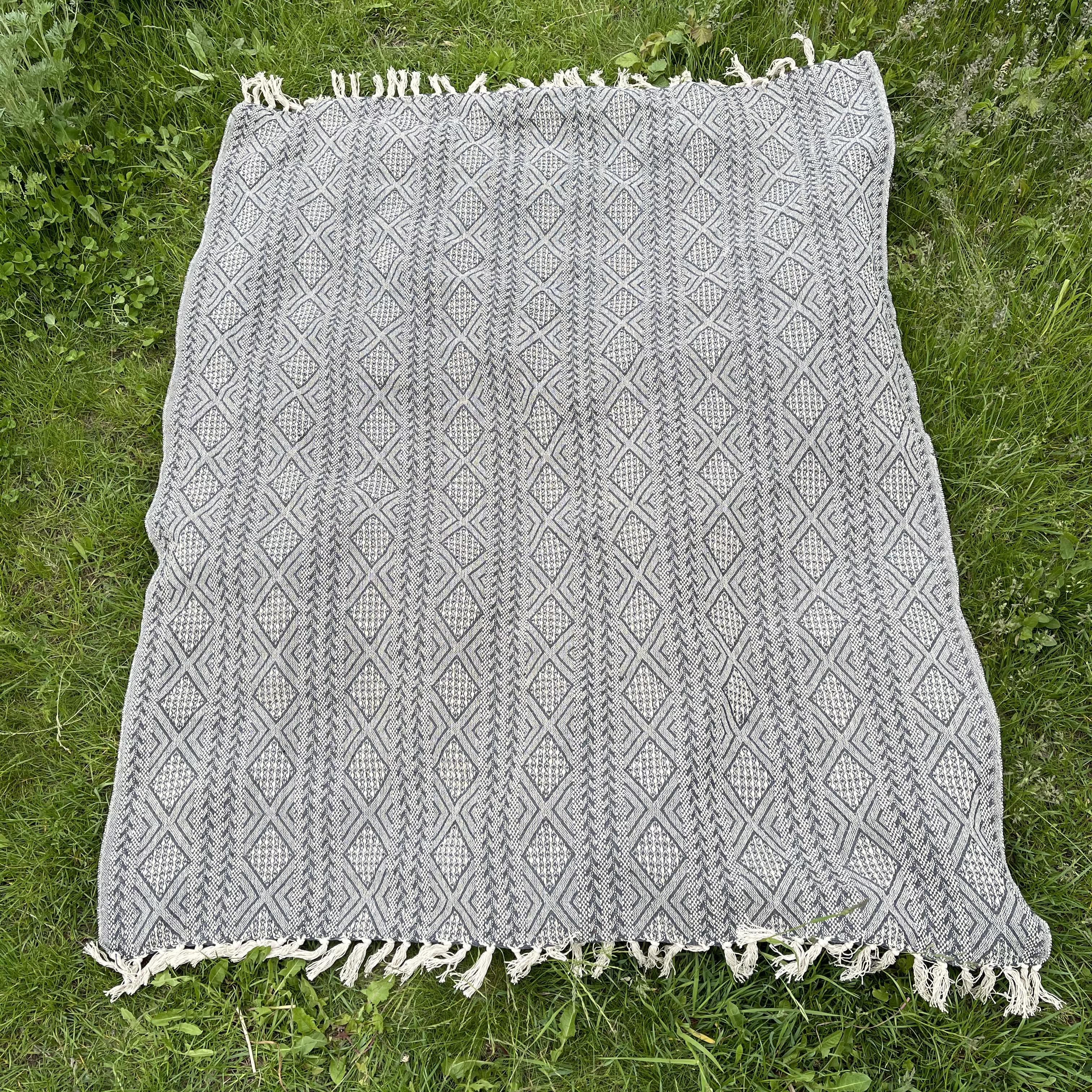 Эко плед Silk Route хлопковый Серый (734) Эко плед Silk Route хлопковый Серый (734)