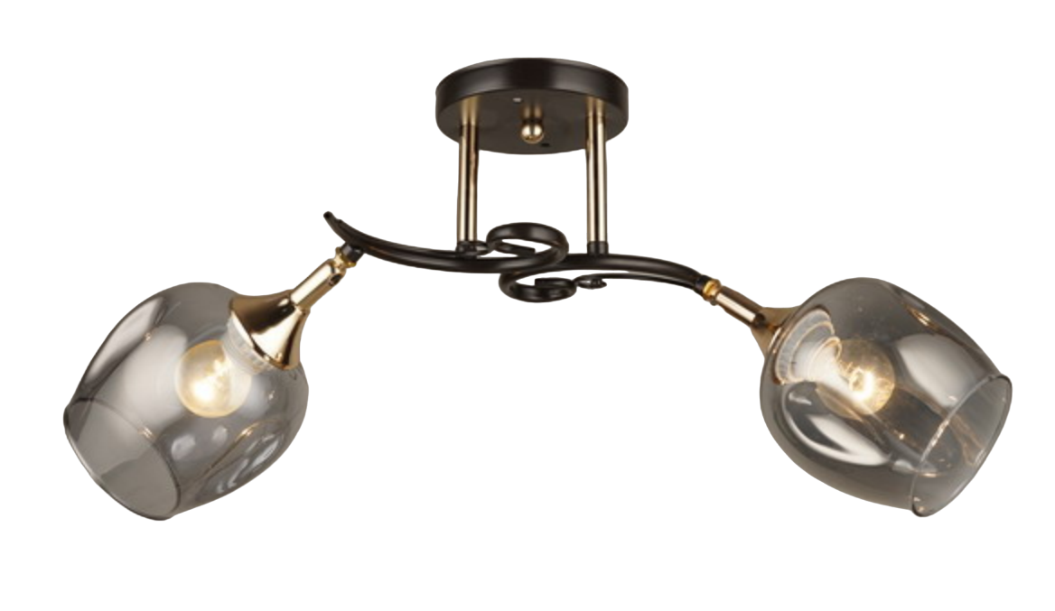 Люстра декоративная Valeso V W3009/2 на 2 плафона Black/Gold