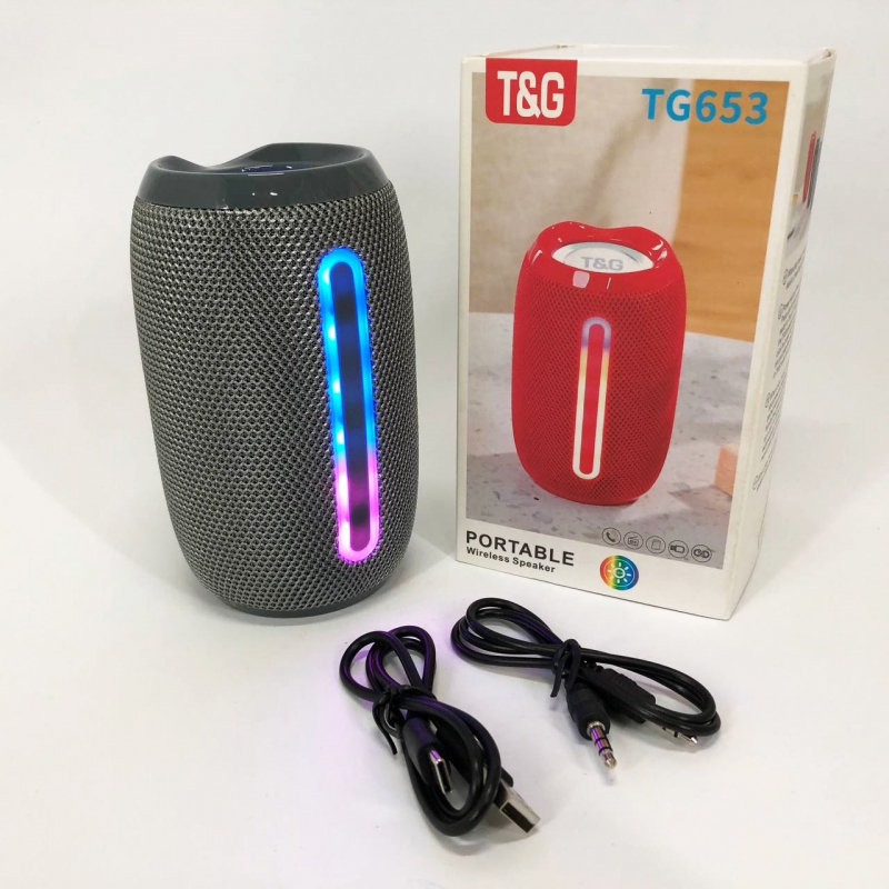 Портативная колонка TG 653 с USB Gray (tf4882) - фото 7