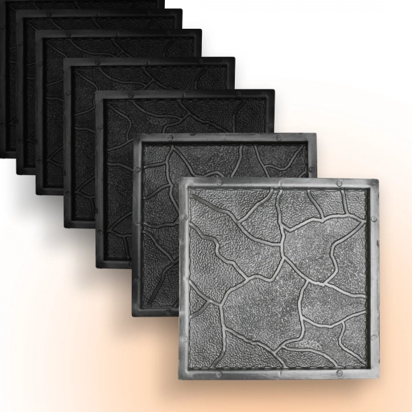 Форми для тротуарної плитки Верес-2007 Хмарка 300х300 мм 8 шт. (1010508-3156) - фото 1 Форми для тротуарної плитки Верес-2007 Хмарка 300х300 мм 8 шт. (1010508-3156) - фото 1