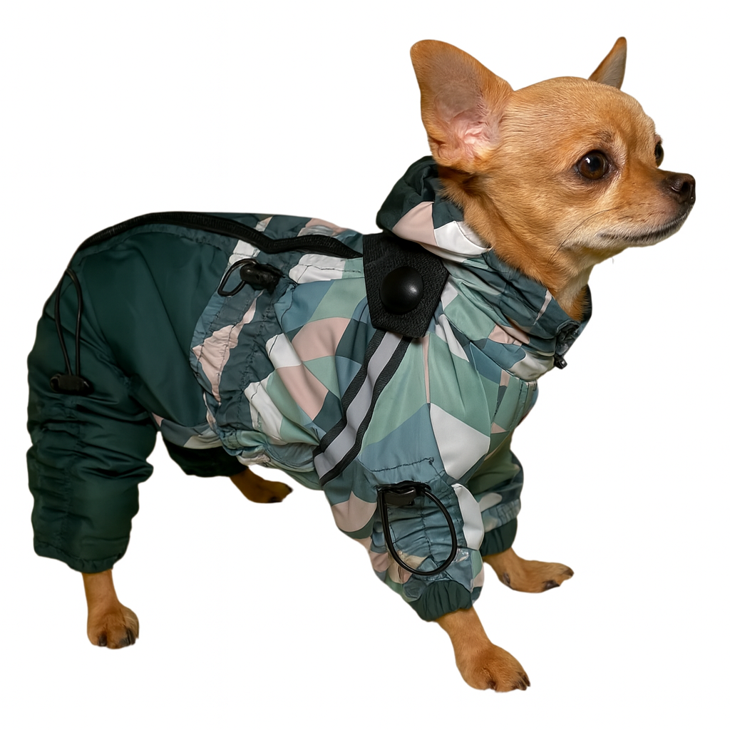 Комбинезон утепленный для собак Diego Snow Sintepon F Геометрия р. 1 Зеленый (124182238)