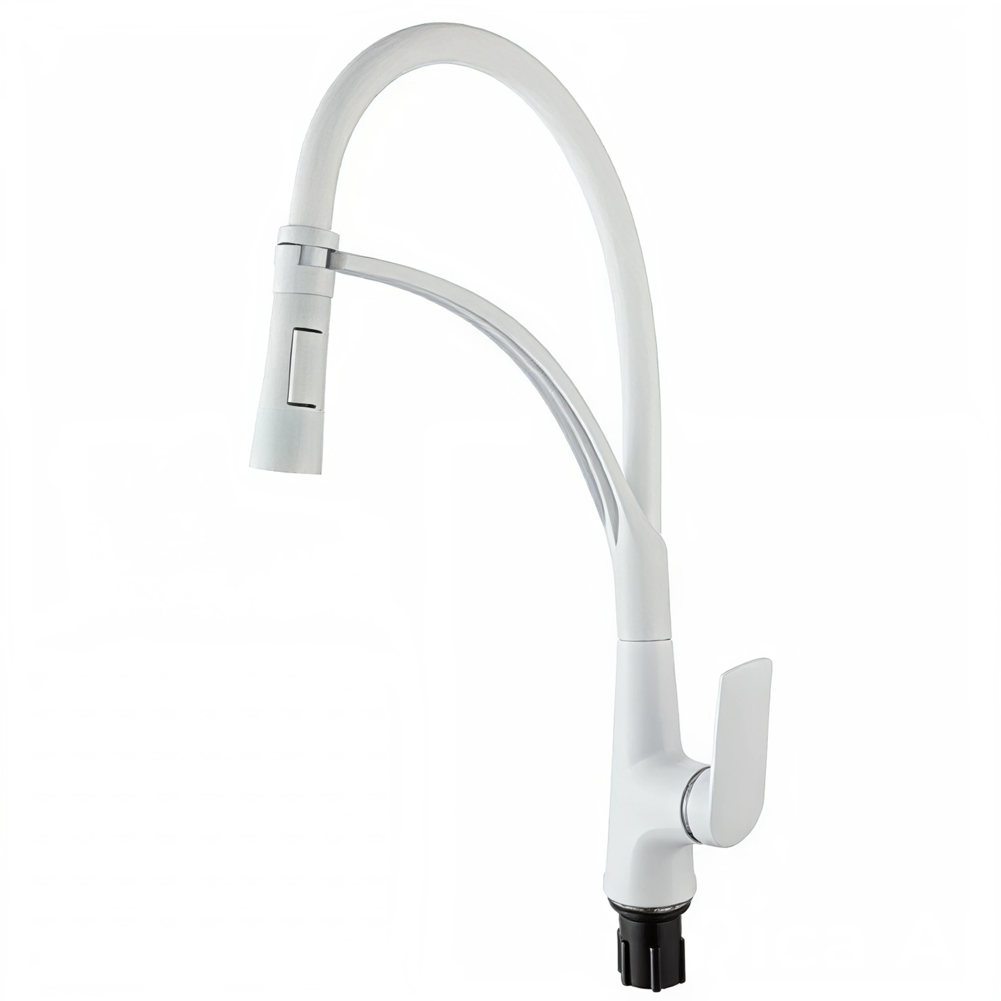 Смеситель для кухни PLAMIX Lucas-017 SET White REFL.White с подводом (PM0716)