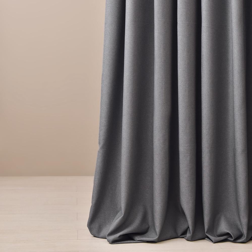 Тканина портьєрна однотонна Naturel V-125 Графіт (24196)
