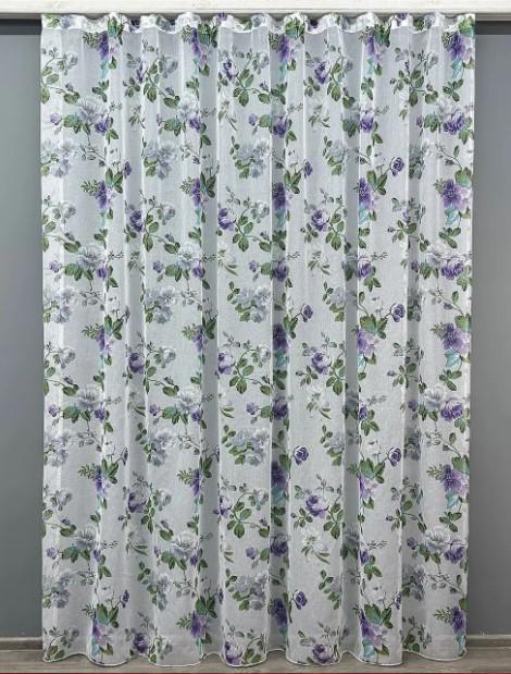 Тюль батист с цветочным принтом Белый/Разноцветный (1537т) Тюль батист с цветочным принтом Белый/Разноцветный (1537т)