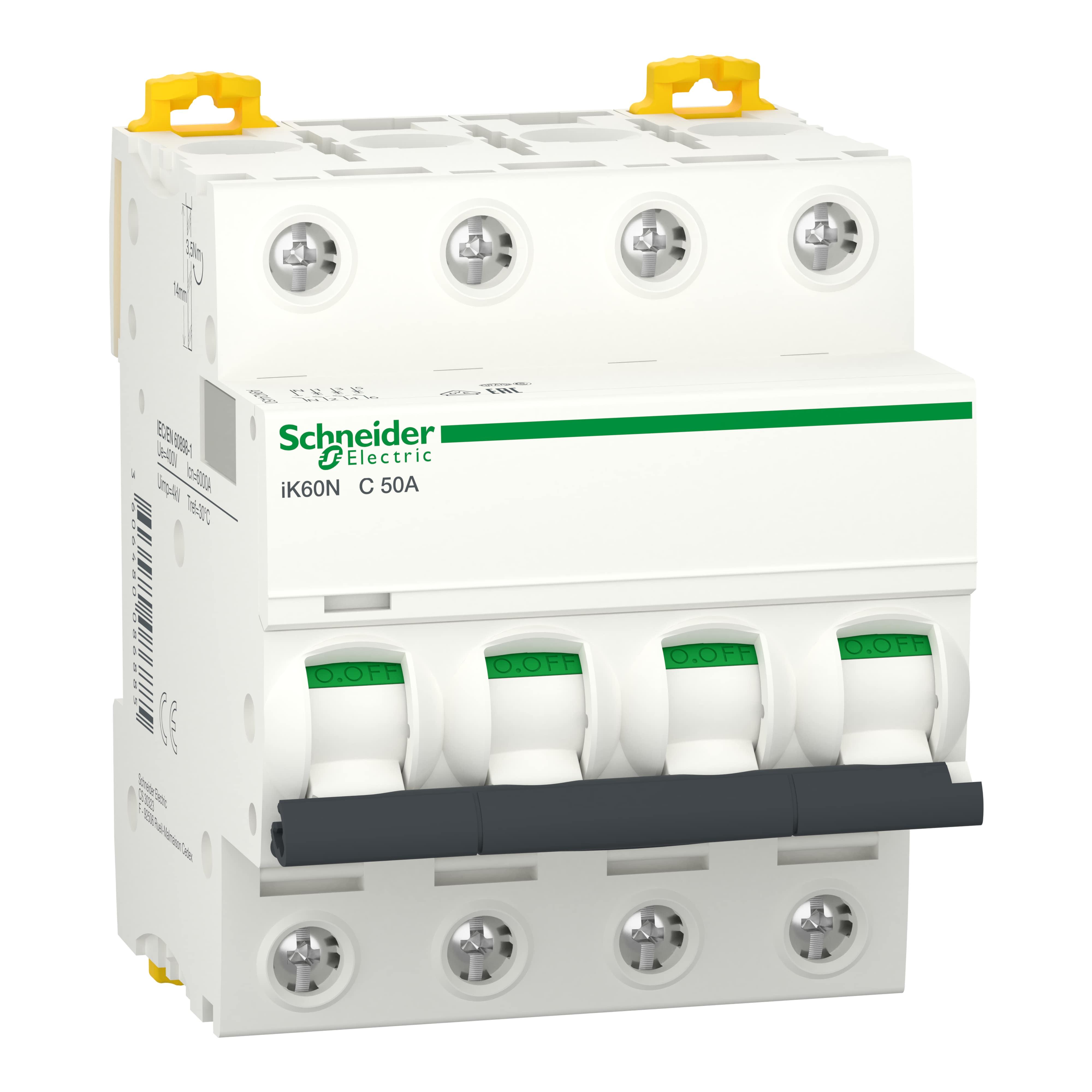Автоматический выключатель Schneider Electric iK60N C 4P 50A (A9K24450)