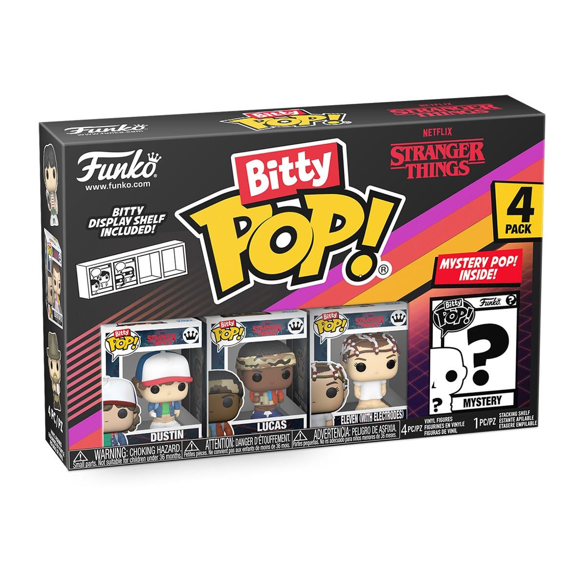 Набір ігрових фігурок BITTY POP! Дивні дива Дастін 4 фігурки (83662) Набір ігрових фігурок BITTY POP! Дивні дива Дастін 4 фігурки (83662)