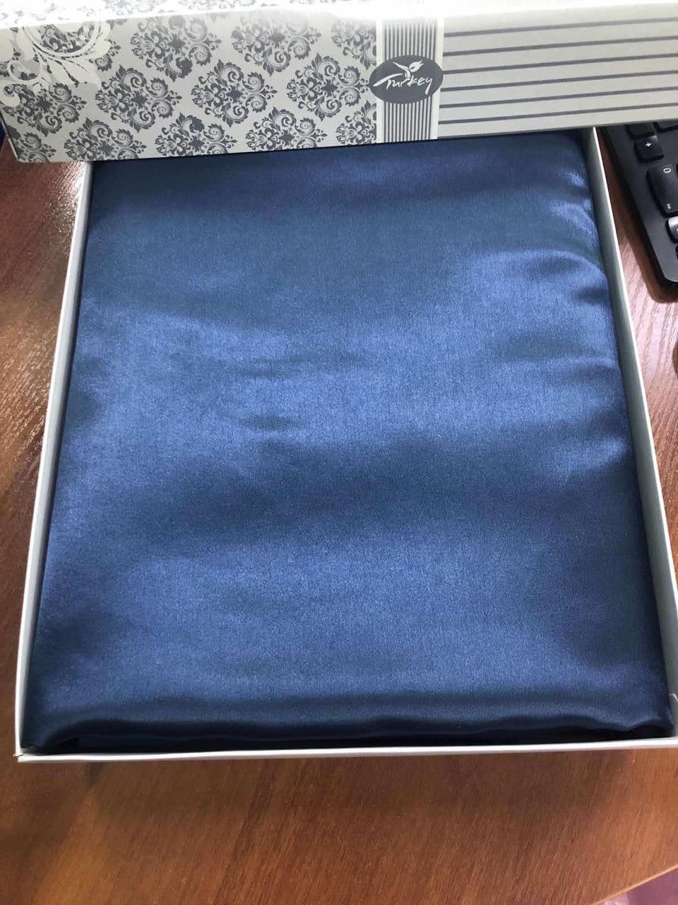 Комплект постільної білизни Moka Textile полуторний 2 наволочки 50х70 см/70х70 см Темно-Синій (2392405727) - фото 4 Комплект постільної білизни Moka Textile полуторний 2 наволочки 50х70 см/70х70 см Темно-Синій (2392405727) - фото 4