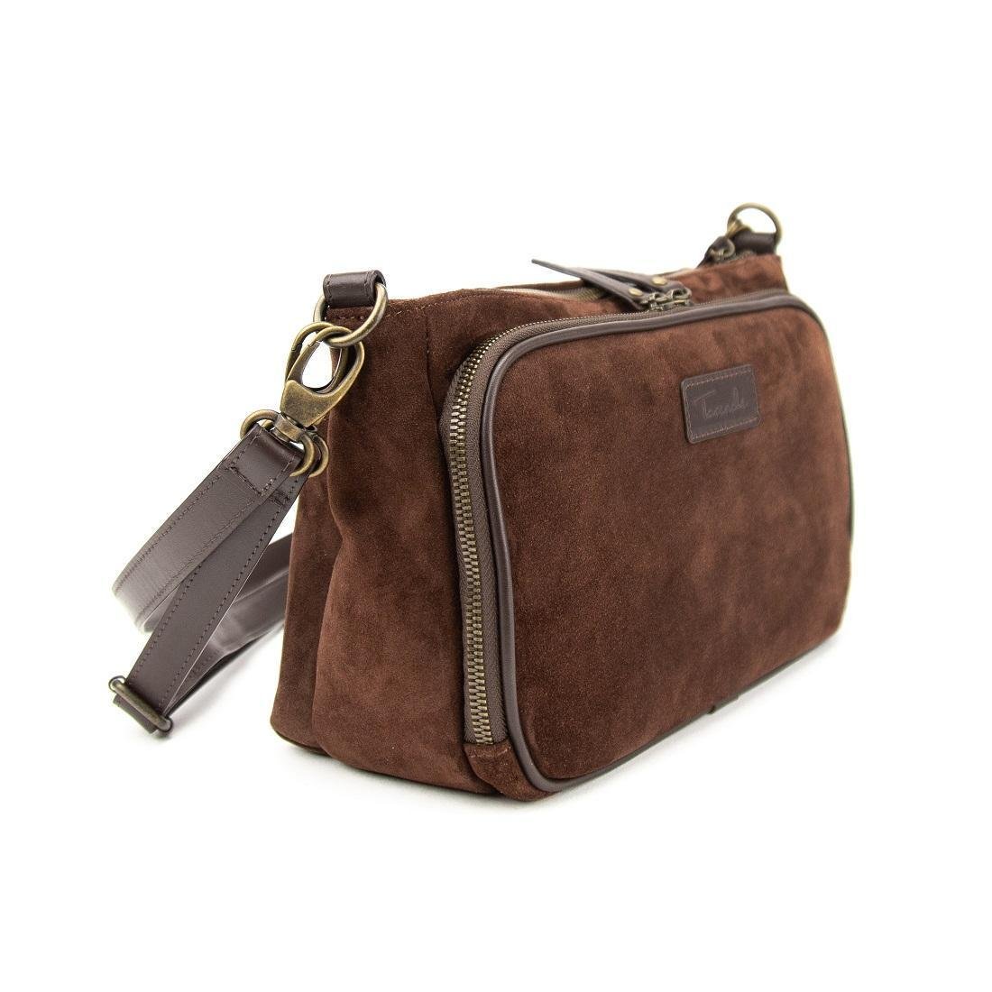 Женская сумка-кроссбоди кожаная Tavinchi CH-001DB-Y Коричневый (2656560089) - фото 4 Женская сумка-кроссбоди кожаная Tavinchi CH-001DB-Y Коричневый (2656560089) - фото 4