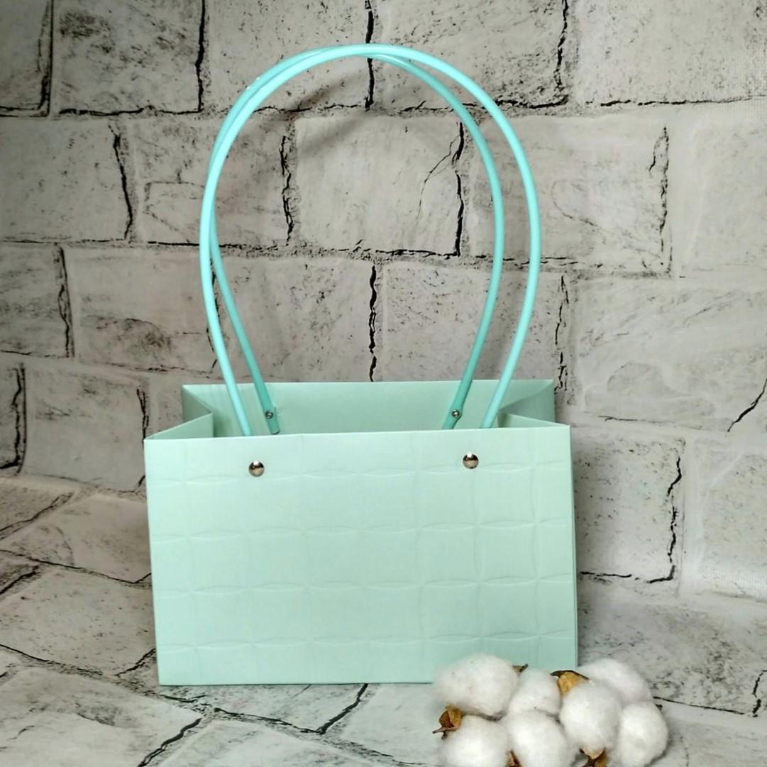 Сумочка для цветов 22х10,5х13,5 см Голубой (U06-10-4) - фото 1 Сумочка для цветов 22х10,5х13,5 см Голубой (U06-10-4) - фото 1