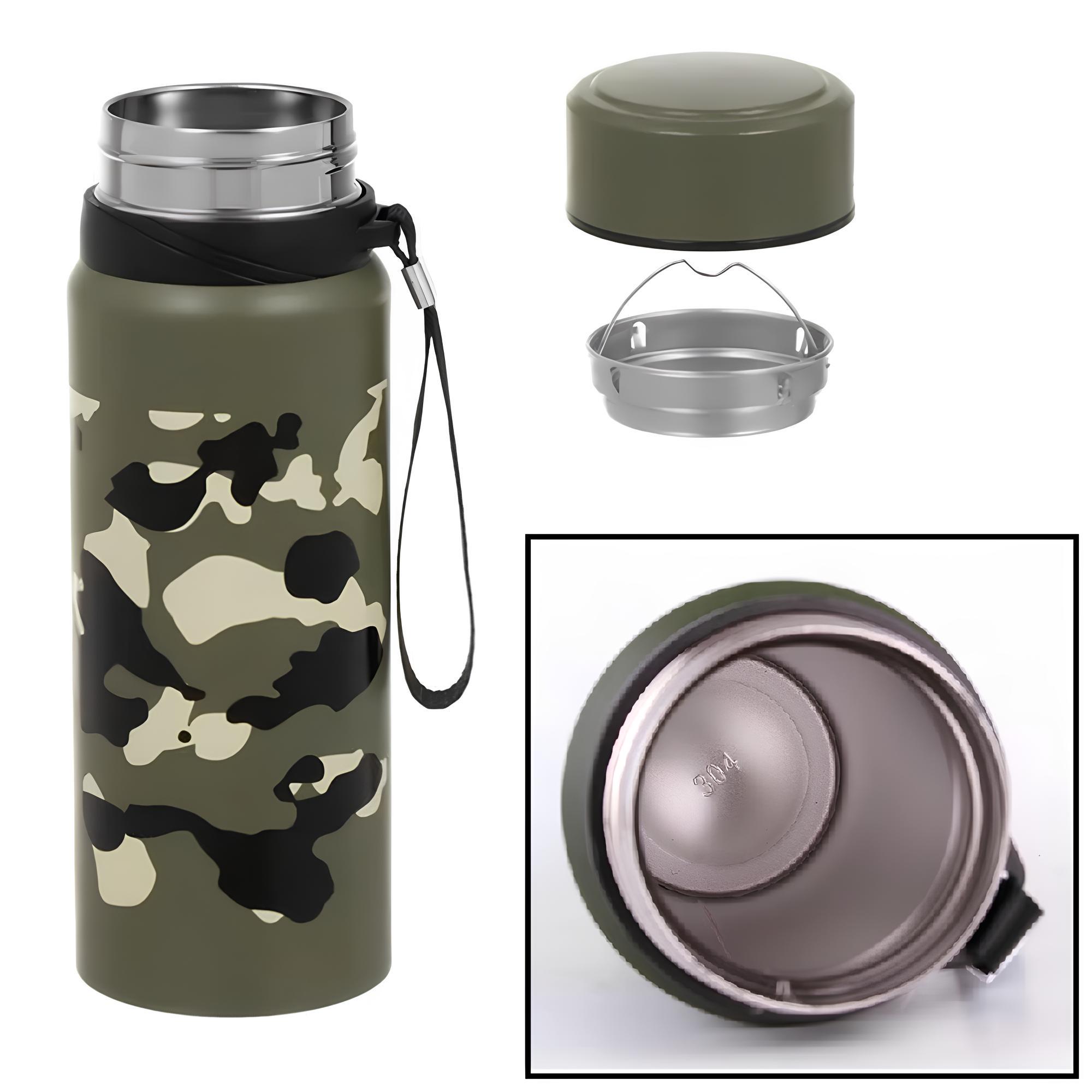 Термос-пляшка з ручкою з пластику та нержавіючої сталі 600 мл (30305) - фото 2 Термос-пляшка з ручкою з пластику та нержавіючої сталі 600 мл (30305) - фото 2