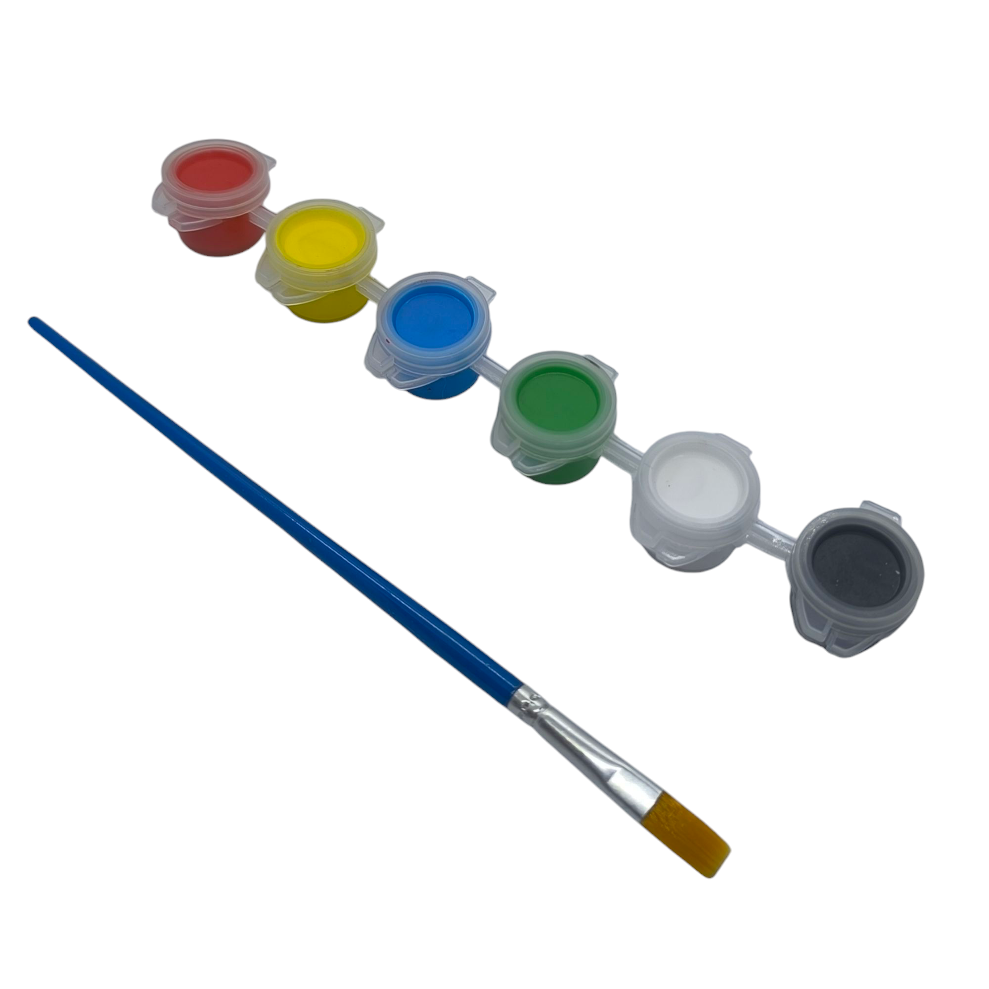 Краски акриловые с кисточкой по 3 мл 6 цветов (26394492)