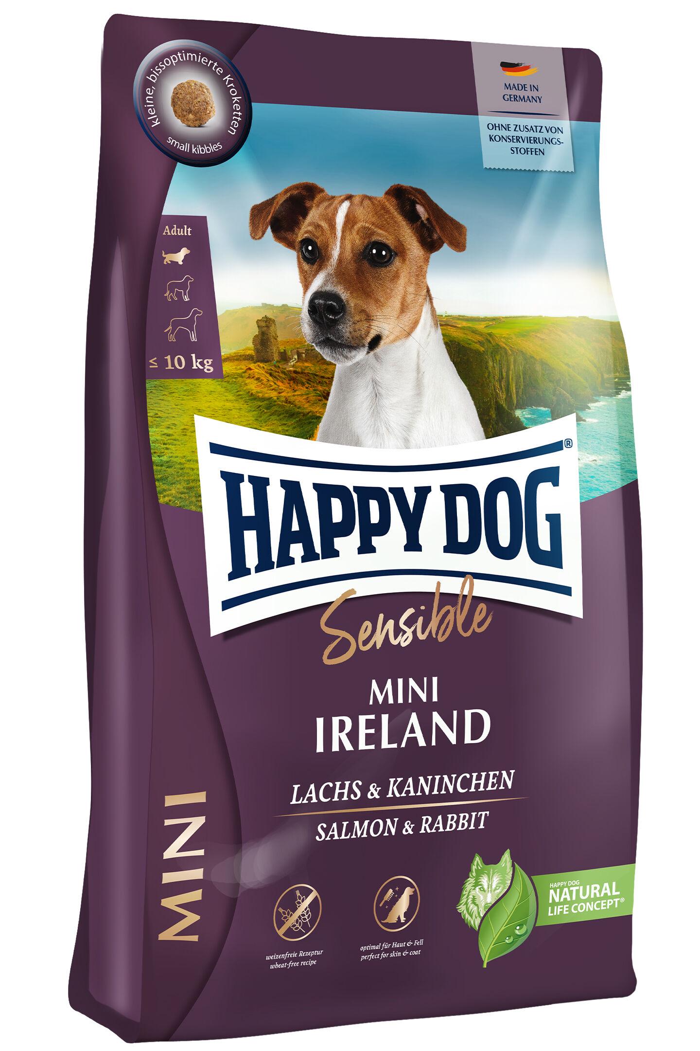 Сухий корм Happy Dog Mini Ireland для собак дрібних порід з лососем та кроликом 300 г (61224) - фото 1