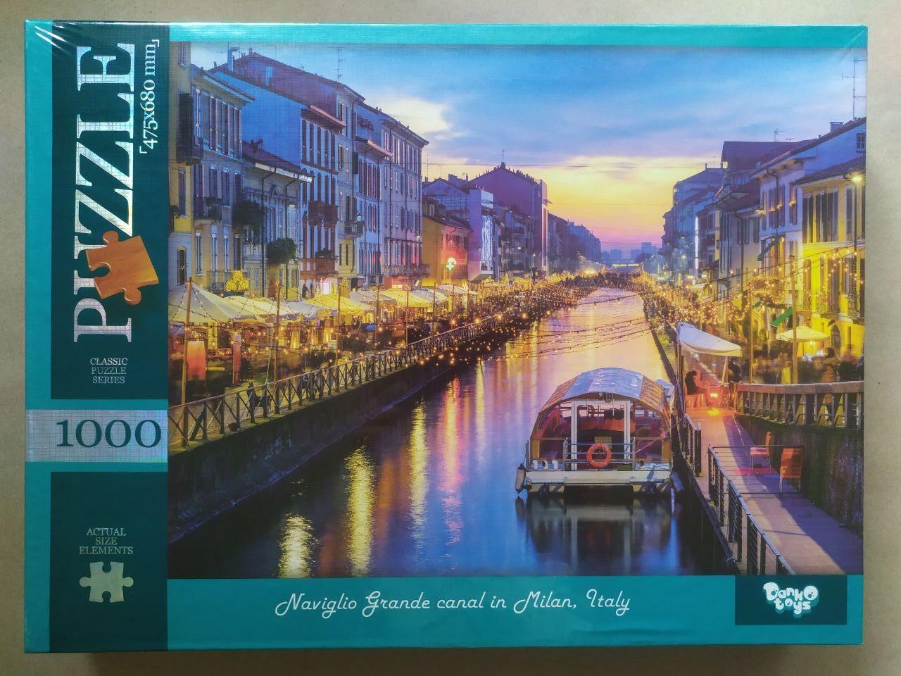 Пазли Danko Toys Naviglio Grande canal in Milan Italy 1000 ел. (С1000-13-07)