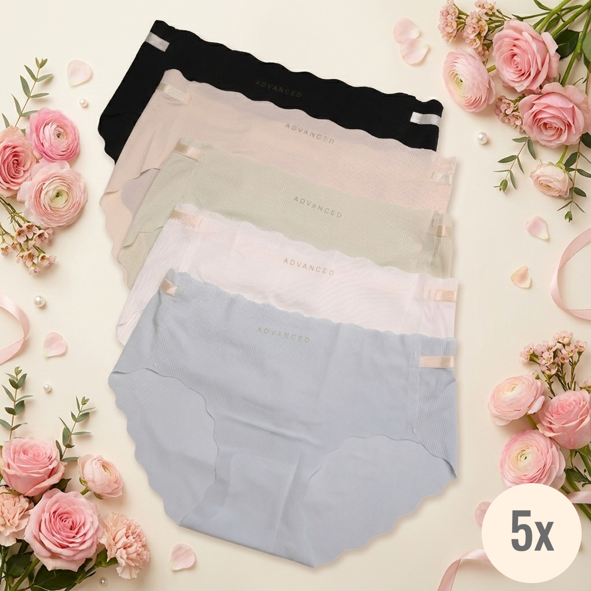 Труси слипи безшовні в рубчик 5 шт. Різнокольорові (2829302255) - фото 9 Труси слипи безшовні в рубчик 5 шт. Різнокольорові (2829302255) - фото 9